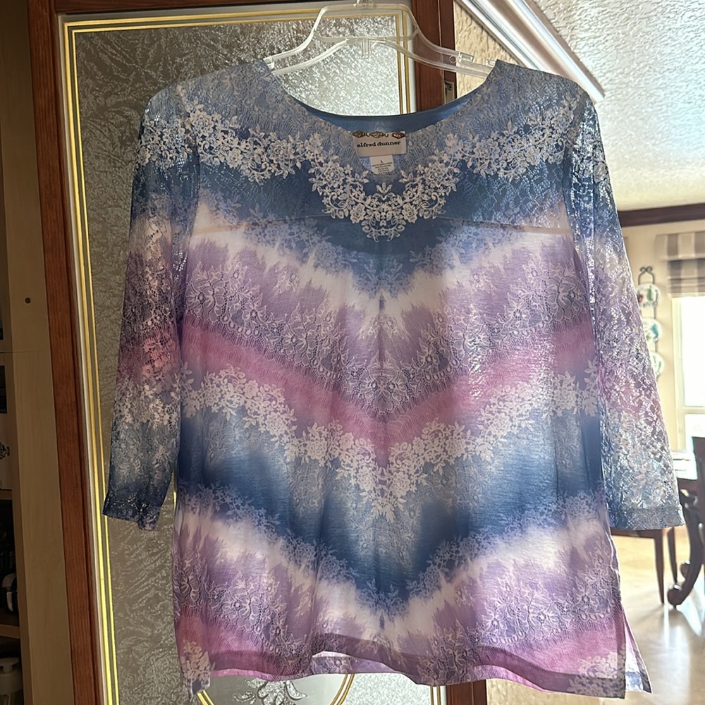 Alfred Dunner Lace Top - Picture 5 of 9
